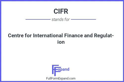 Full form of CIFR