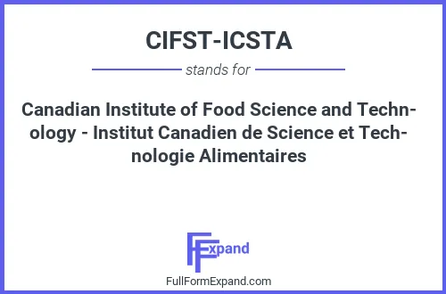 Full form of CIFST-ICSTA