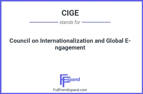 Full form of CIGE