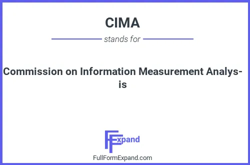 Full form of CIMA