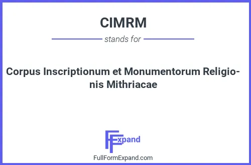 Full form of CIMRM