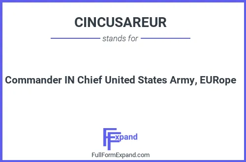Full form of CINCUSAREUR
