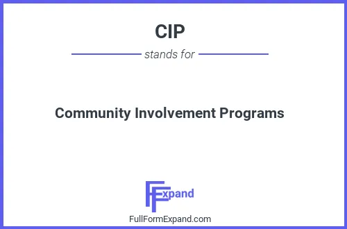 Full form of CIP