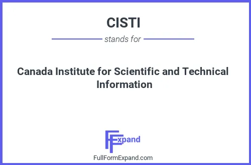 Full form of CISTI