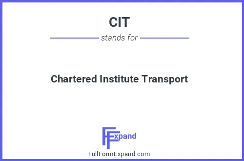 Full form of CIT