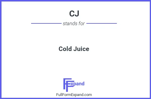 Full form of CJ