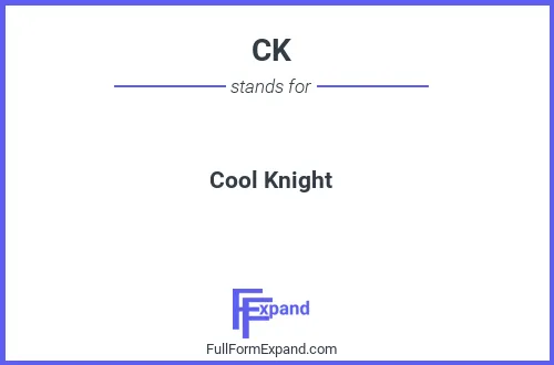Full form of CK