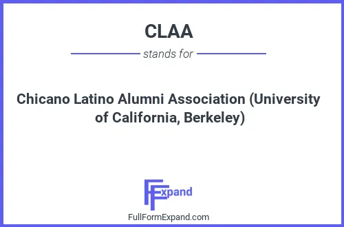 Full form of CLAA