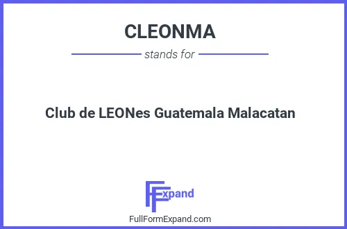 Full form of CLEONMA
