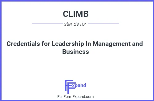 Full form of CLIMB