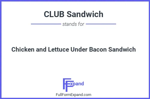 Full form of CLUB Sandwich