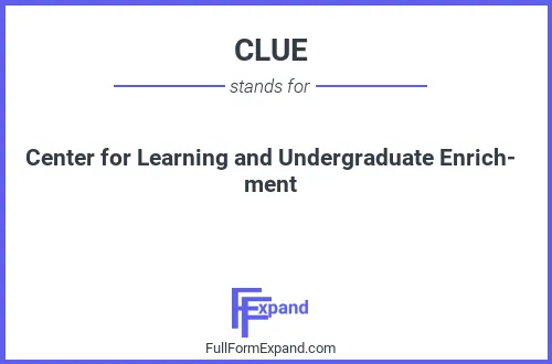 Full form of CLUE