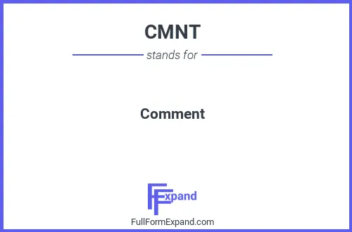Full form of CMNT