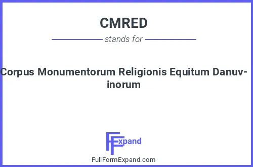 Full form of CMRED