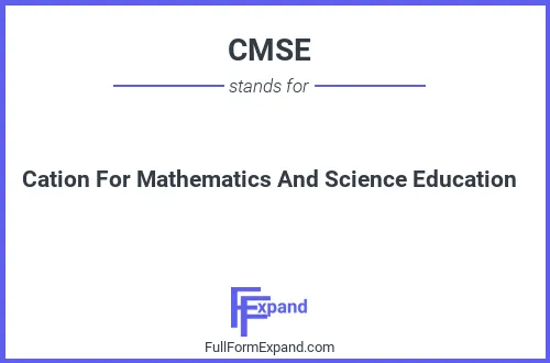 Full form of CMSE