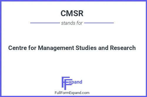 Full form of CMSR