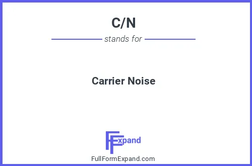 Full form of C/N