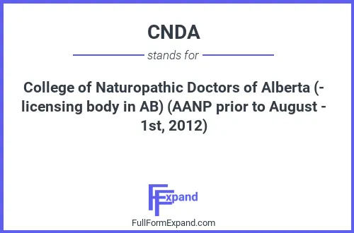Full form of CNDA