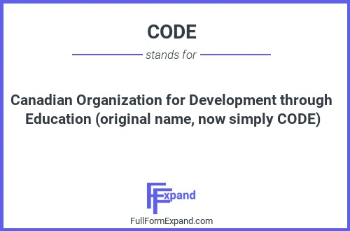 Full form of CODE