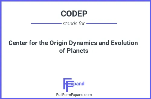 Full form of CODEP