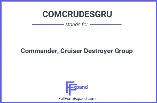 Full form of COMCRUDESGRU