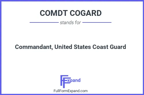 Full form of COMDT COGARD