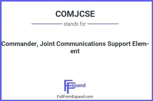 Full form of COMJCSE