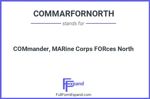Full form of COMMARFORNORTH