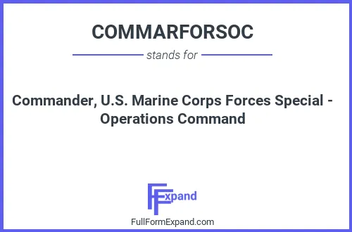 Full form of COMMARFORSOC