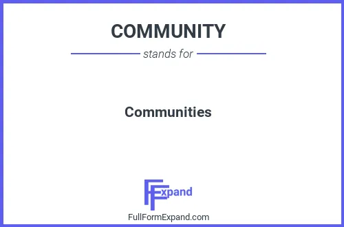 Full form of COMMUNITY