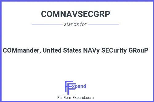 Full form of COMNAVSECGRP