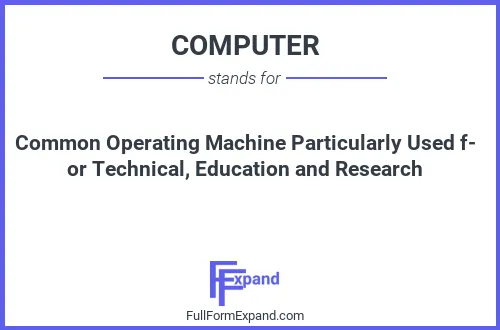 Full form of COMPUTER