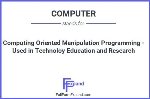 Full form of COMPUTER