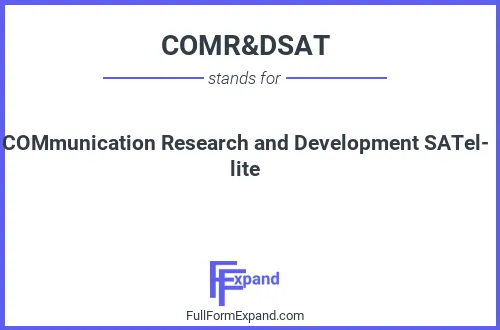 Full form of COMR&DSAT