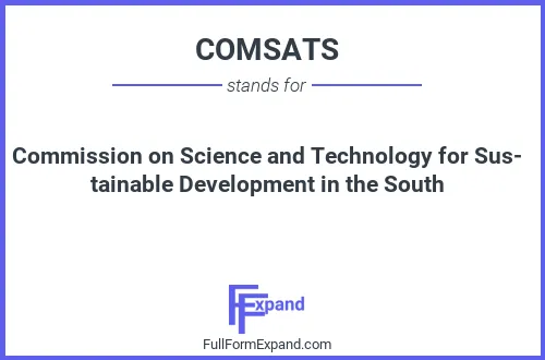 Full form of COMSATS