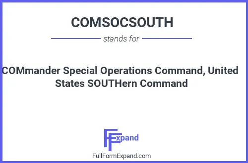 Full form of COMSOCSOUTH