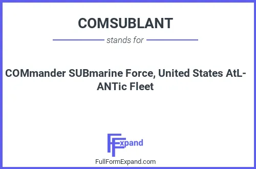 Full form of COMSUBLANT