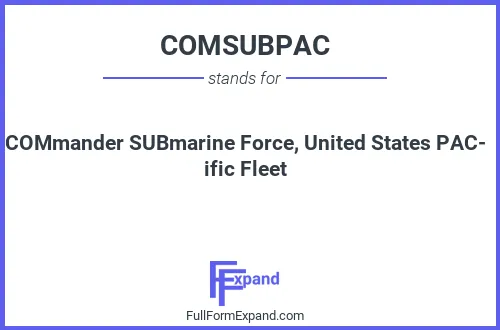 Full form of COMSUBPAC