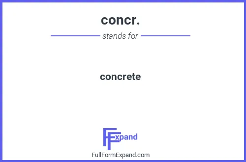 Full form of concr.