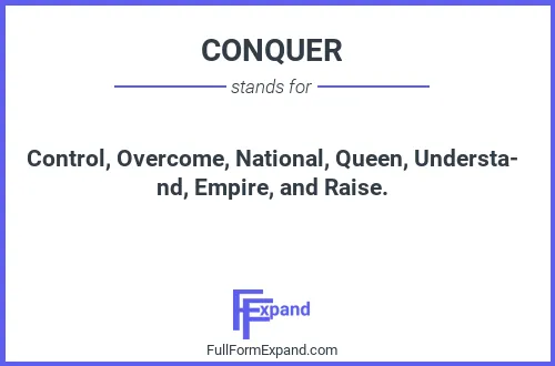 Full form of CONQUER