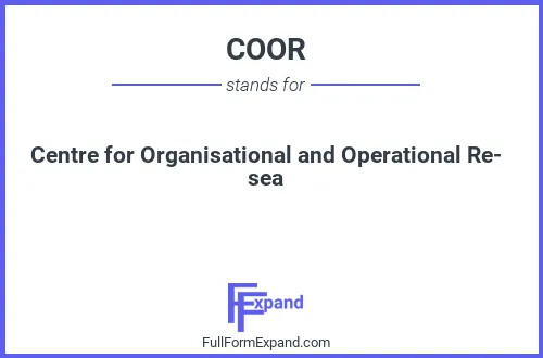 Full form of COOR