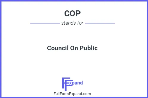 Full form of COP