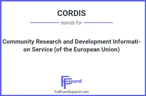 Full form of CORDIS