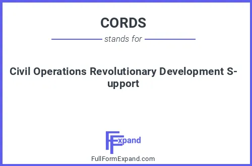 Full form of CORDS