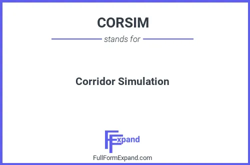 Full form of CORSIM