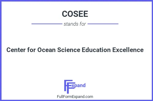 Full form of COSEE