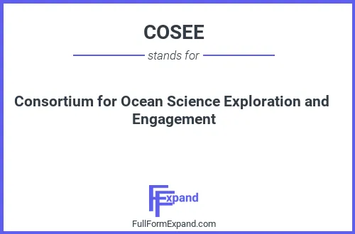 Full form of COSEE