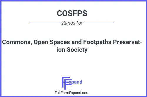 Full form of COSFPS