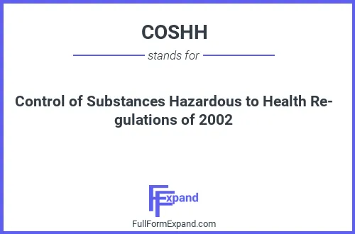 Full form of COSHH
