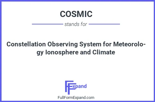 Full form of COSMIC